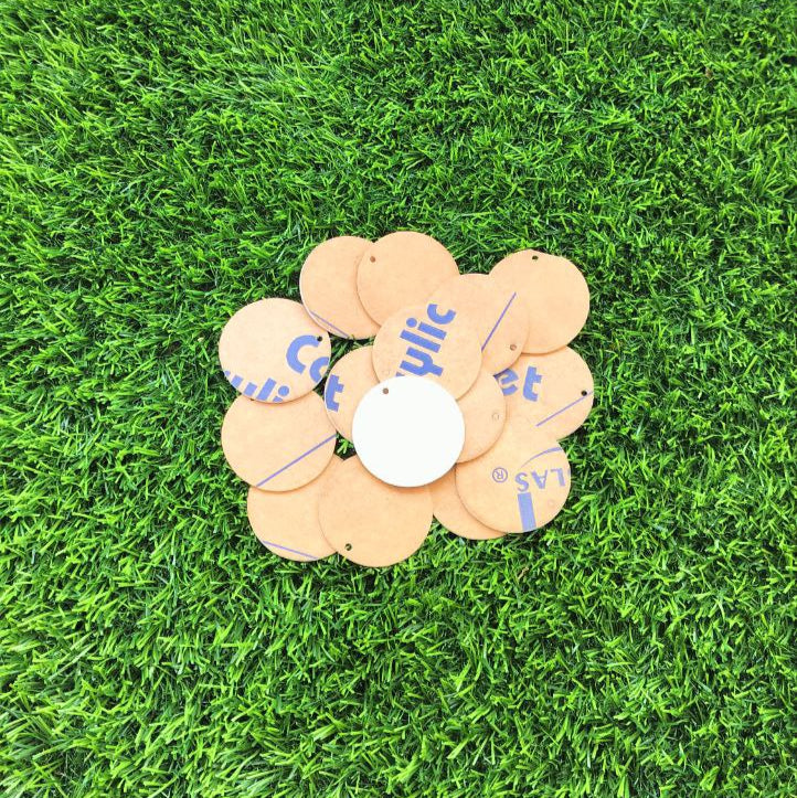 Acrylic White Round - Keychain