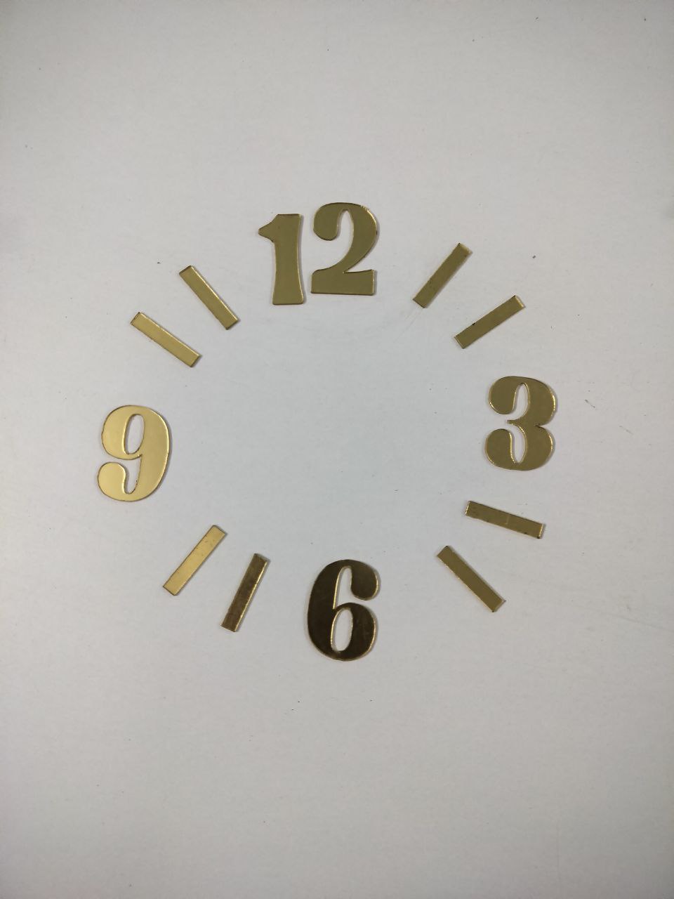 Clock Number - Gold Acrylic