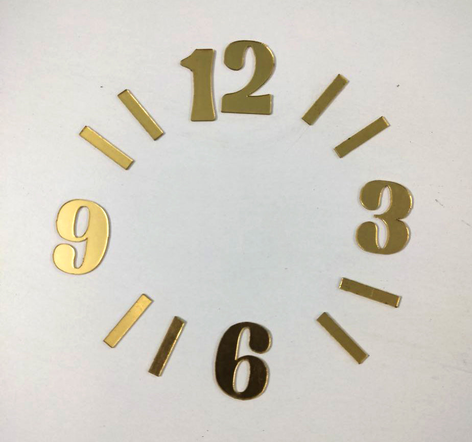 Clock Number - Gold Acrylic