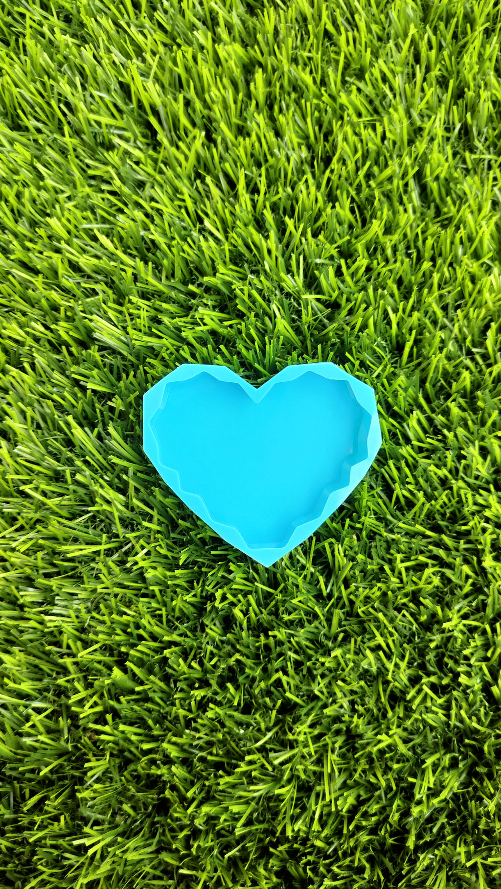 3 inches Heart shape Keychain Blue Mold