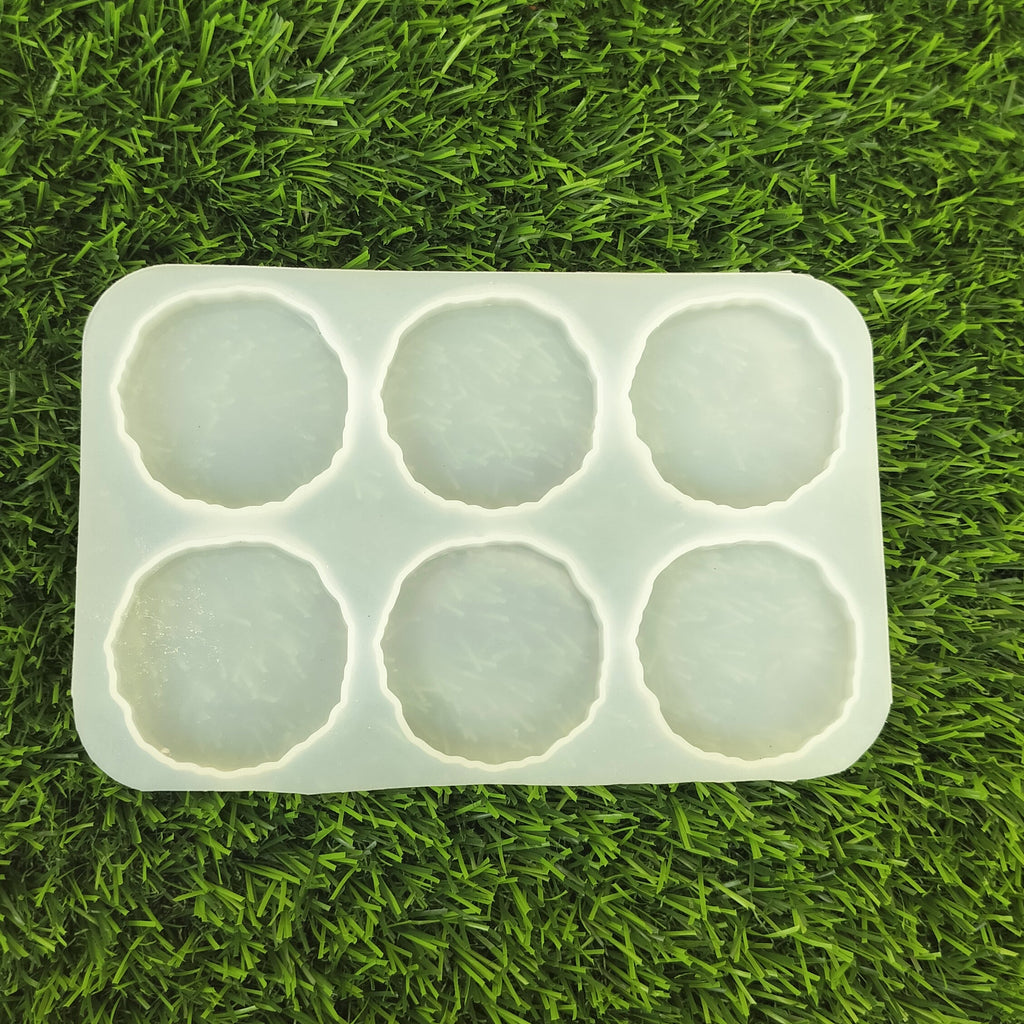 Agate mould - 6 in 1 circle