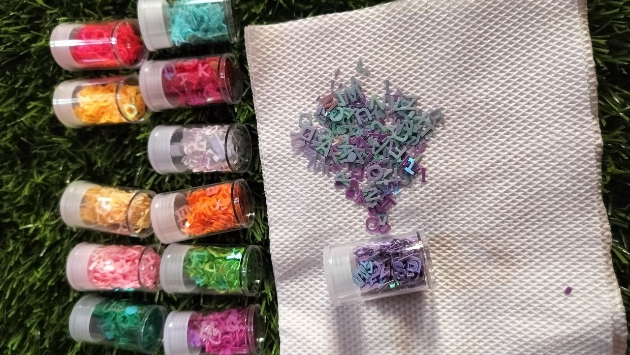 Multi color Alphabet chunks