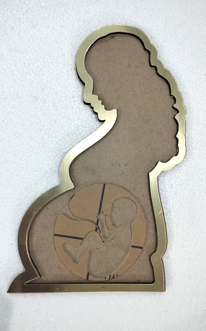 Mother womb with baby  - MDF